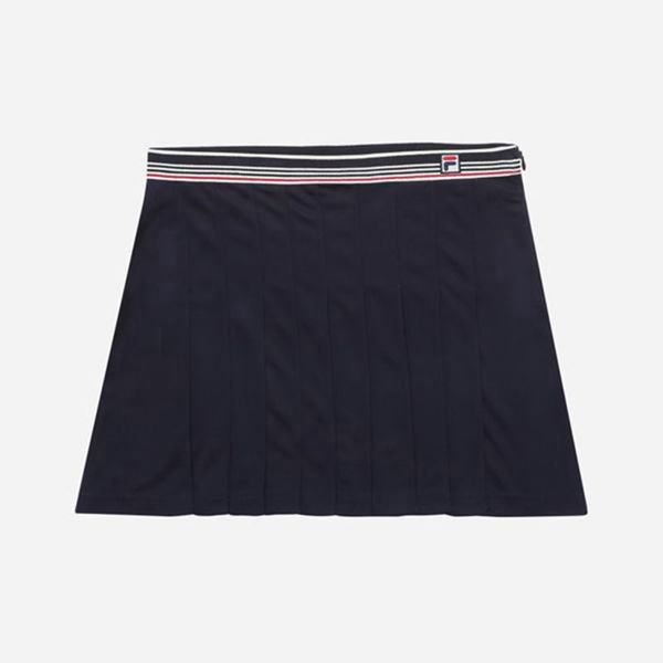 Fila Sukne Damske Námornícka Modrá - Line Pleated Vypredaj - Slovakia 37862-QXPM